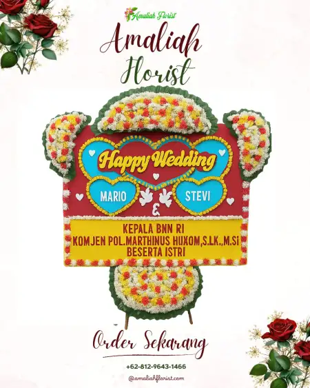 Papan Bunga Pernikahan Pranggong